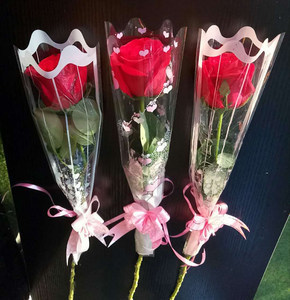 1朵玫瑰花包装