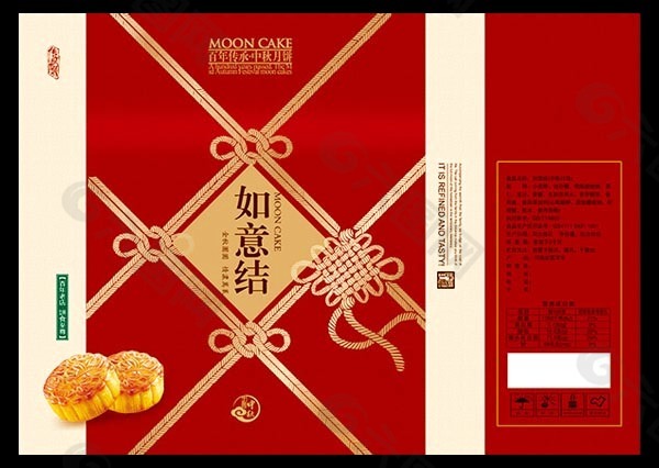 月饼包装盒上配料表标签